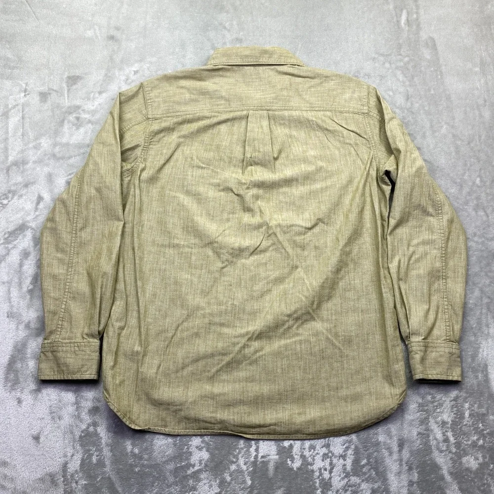 The‎ North Face Mens Long Sleeve Button Down Shirt Olive Khaki Green Sz M Grunge